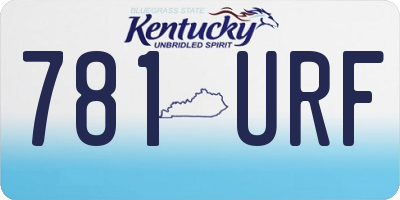 KY license plate 781URF
