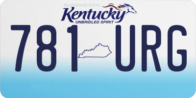KY license plate 781URG