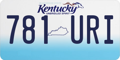 KY license plate 781URI