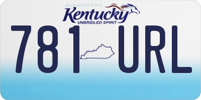 KY license plate 781URL