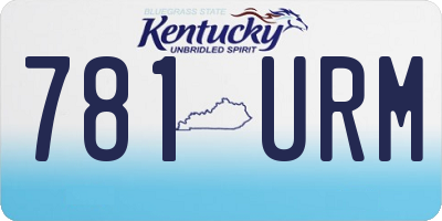 KY license plate 781URM