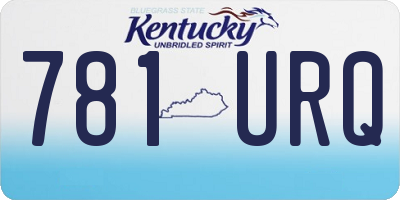 KY license plate 781URQ