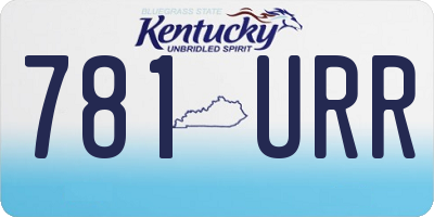 KY license plate 781URR