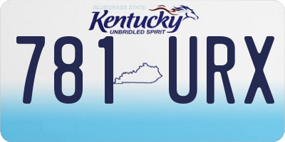 KY license plate 781URX