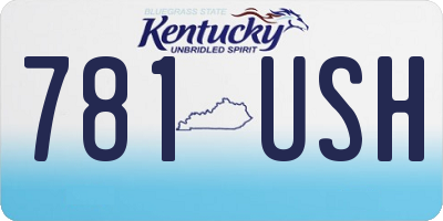 KY license plate 781USH
