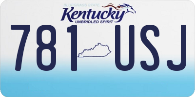KY license plate 781USJ