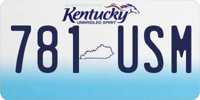 KY license plate 781USM