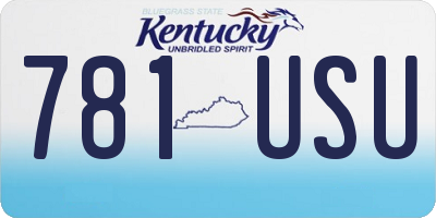 KY license plate 781USU