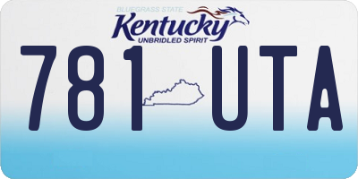 KY license plate 781UTA