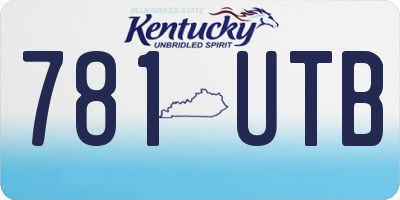 KY license plate 781UTB