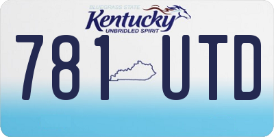 KY license plate 781UTD