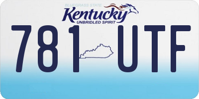 KY license plate 781UTF