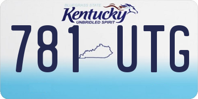 KY license plate 781UTG