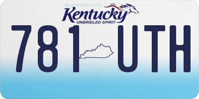 KY license plate 781UTH