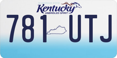 KY license plate 781UTJ