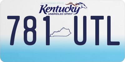 KY license plate 781UTL