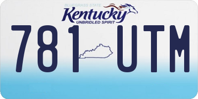 KY license plate 781UTM