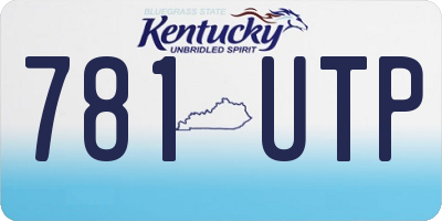KY license plate 781UTP