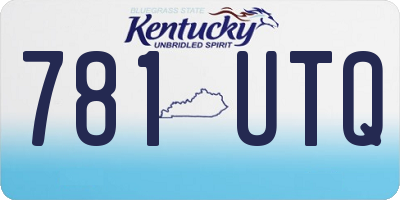 KY license plate 781UTQ