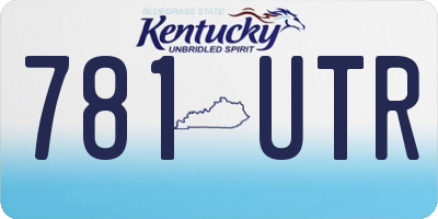 KY license plate 781UTR