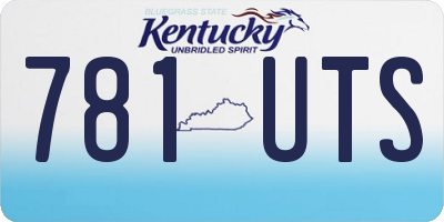 KY license plate 781UTS