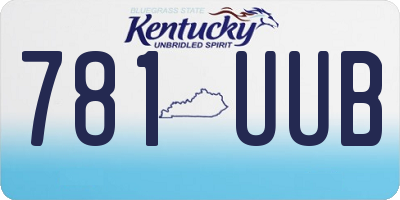 KY license plate 781UUB
