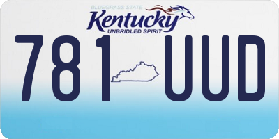 KY license plate 781UUD
