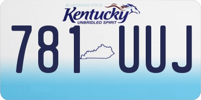 KY license plate 781UUJ
