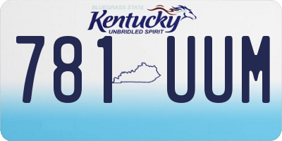 KY license plate 781UUM