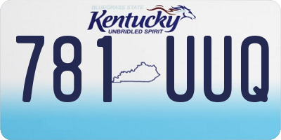 KY license plate 781UUQ