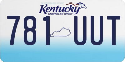 KY license plate 781UUT