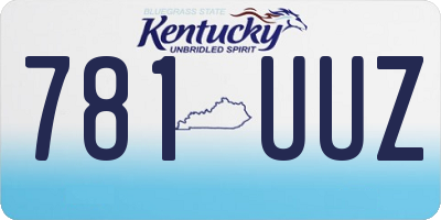 KY license plate 781UUZ