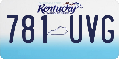 KY license plate 781UVG