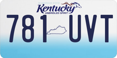 KY license plate 781UVT