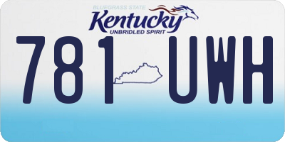 KY license plate 781UWH