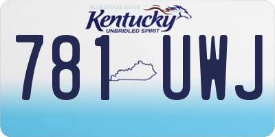 KY license plate 781UWJ