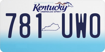KY license plate 781UWO