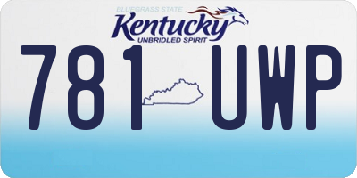 KY license plate 781UWP