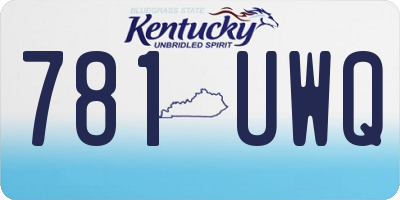 KY license plate 781UWQ
