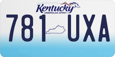 KY license plate 781UXA