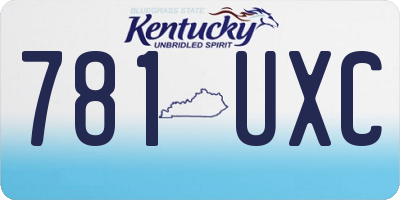 KY license plate 781UXC