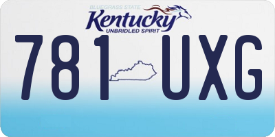 KY license plate 781UXG