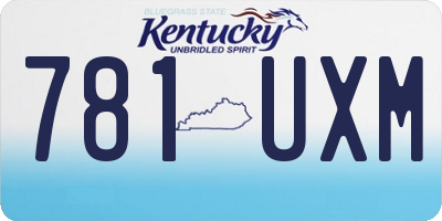 KY license plate 781UXM