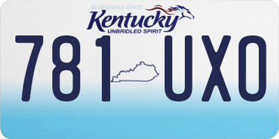 KY license plate 781UXO