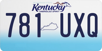 KY license plate 781UXQ