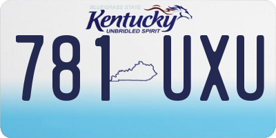 KY license plate 781UXU