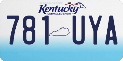 KY license plate 781UYA