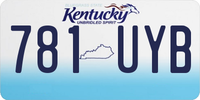 KY license plate 781UYB