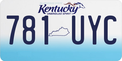 KY license plate 781UYC