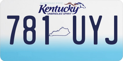 KY license plate 781UYJ